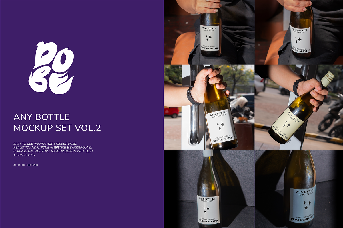 Any Bottle Mockup Set - Vol 2, a Product Mockup by DOBE Studio (Photo 1 of 4)