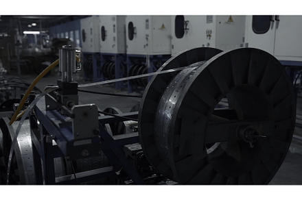 Close up of slowly rotating big, an Industrial Photo by Media Whale Stock