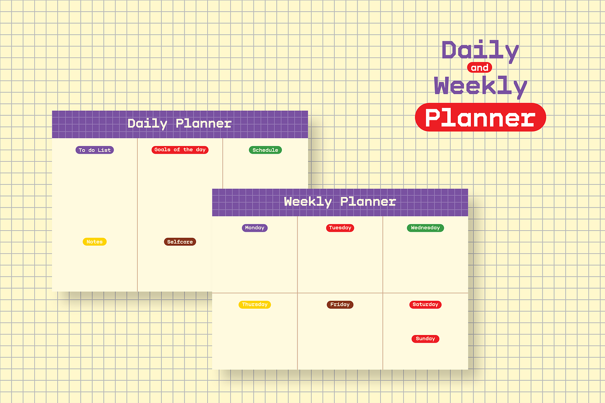 Colorful Weekly & Daily Planner, a Templates & Theme by Doomleaf (Photo 2 of 4)