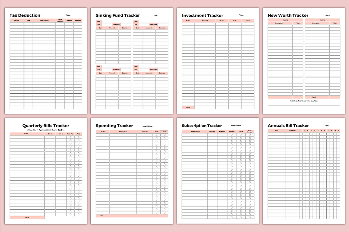 2026 Budget & Expense Tracker Canva, a Stationery Template by Mustafiz (Photo 6 of 9)
