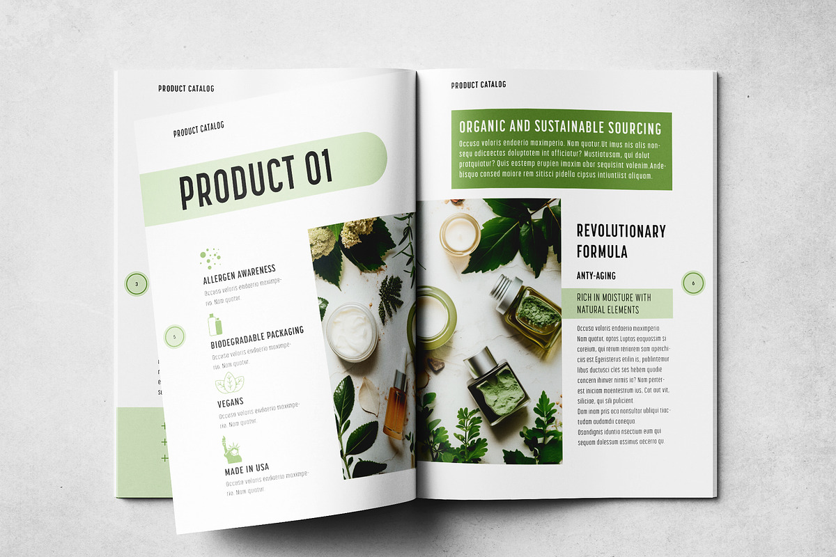 Natural Cosmetics Product Catalog, a Brochure Template by Grkic Creative (Photo 4 of 13)
