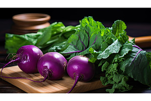 green purple kohlrabi ai generated, a Nature Photo by pikepicture