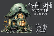 Halloween Mushroom House Clipart, an Illustration by Rose Art (Thumbnail 3 of 3)
