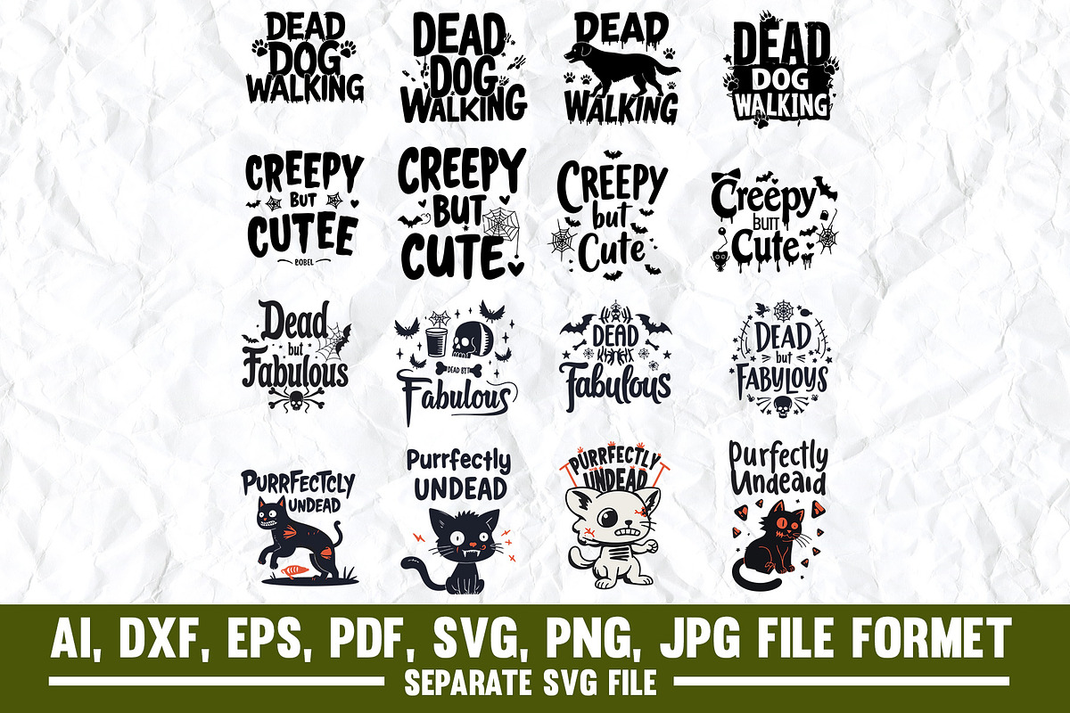 Dead but Fabulous SVG Bundle, Gothic, a Graphic by VectorArtPrintableDesign