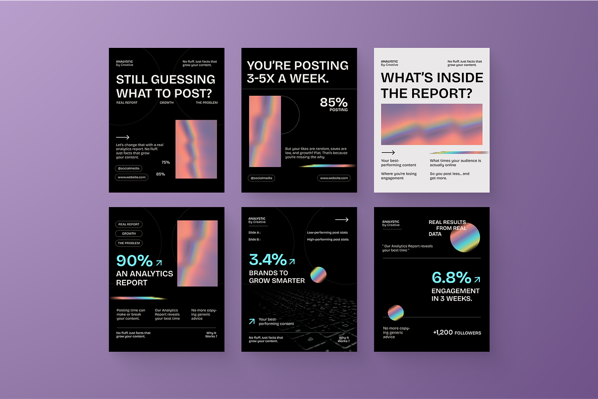 Analytics Report Instagram Post, a Social Media Template by SquidPixey (Photo 4 of 6)