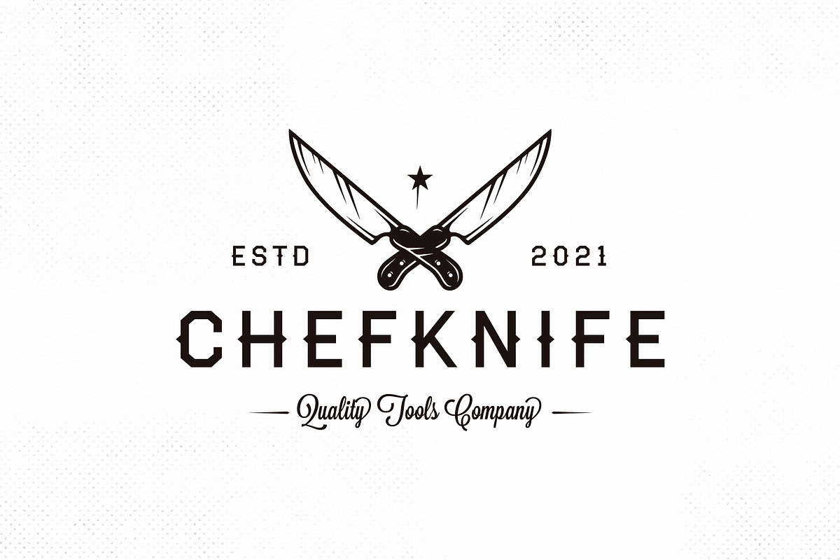 Chef Knife Vector Logo Template, a Branding & Logo Template by vectorwithin (Photo 1 of 3)