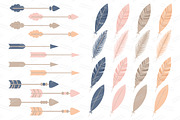 Navy & Blush Tribal Clip Art, an Illustration by Amanda Ilkov (Thumbnail 4 of 4)
