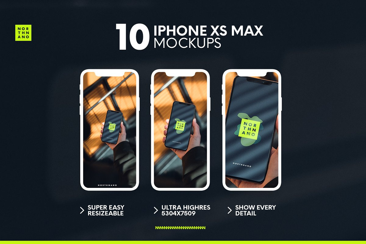 MEGA PSD MOCKUP BUNDLE 40 IN 1, an iPhone Mockup by North&Nano (Photo 10 of 11)