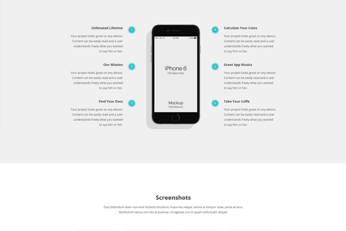 MobiApp - Responsive App Template, a HTML Template by Coderthemes (Photo 2 of 4)