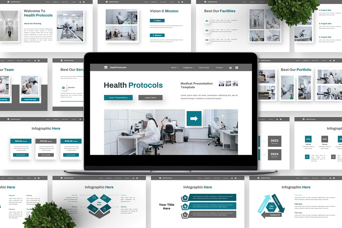 Health Protocols - Medical PPT, a Presentation Template by Deepslide Studio (Photo 6 of 6)