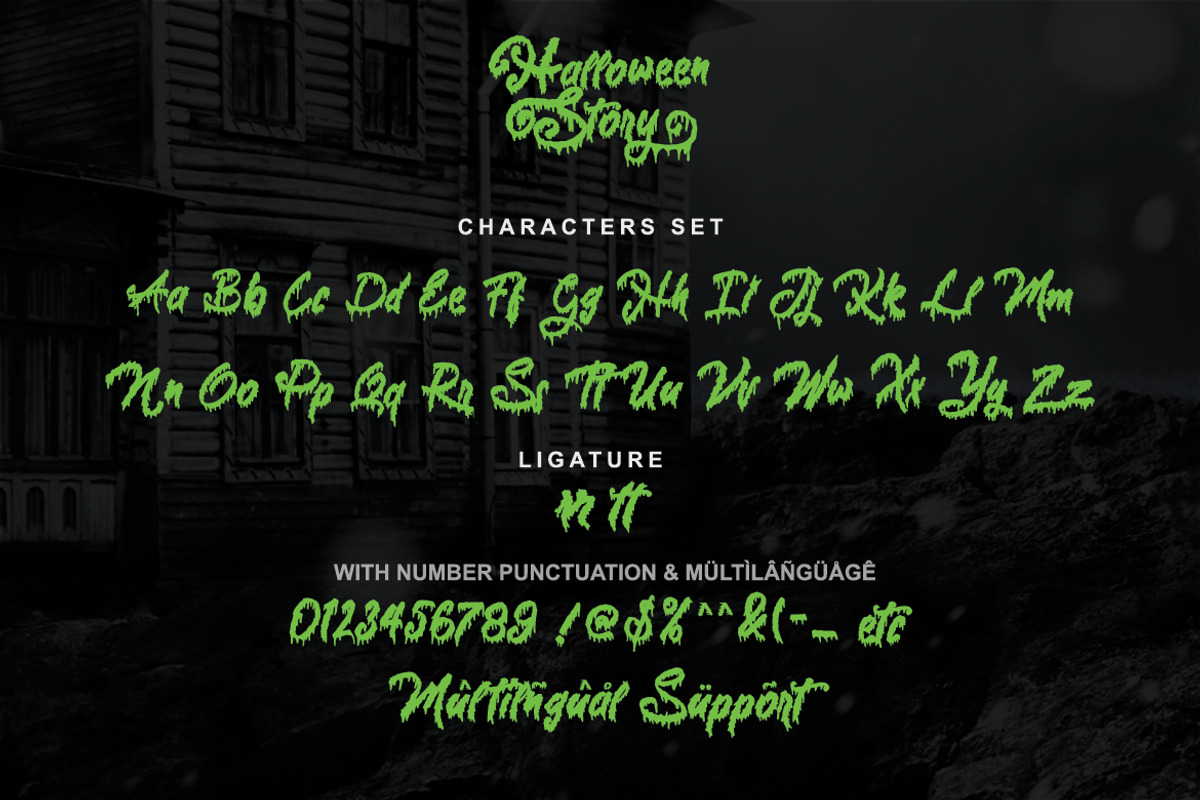 Halloween Story, a Script Font by Letterara (Photo 8 of 9)
