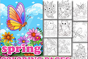 100 Spring Coloring Pages, a Brochure Template by Design Station (Thumbnail 1 of 4)
