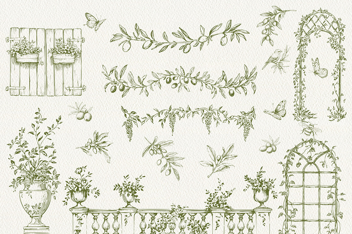 Lakeside Villas – A Timeless Italian, a Decorative Illustration by Eyeinspire (Photo 8 of 8)