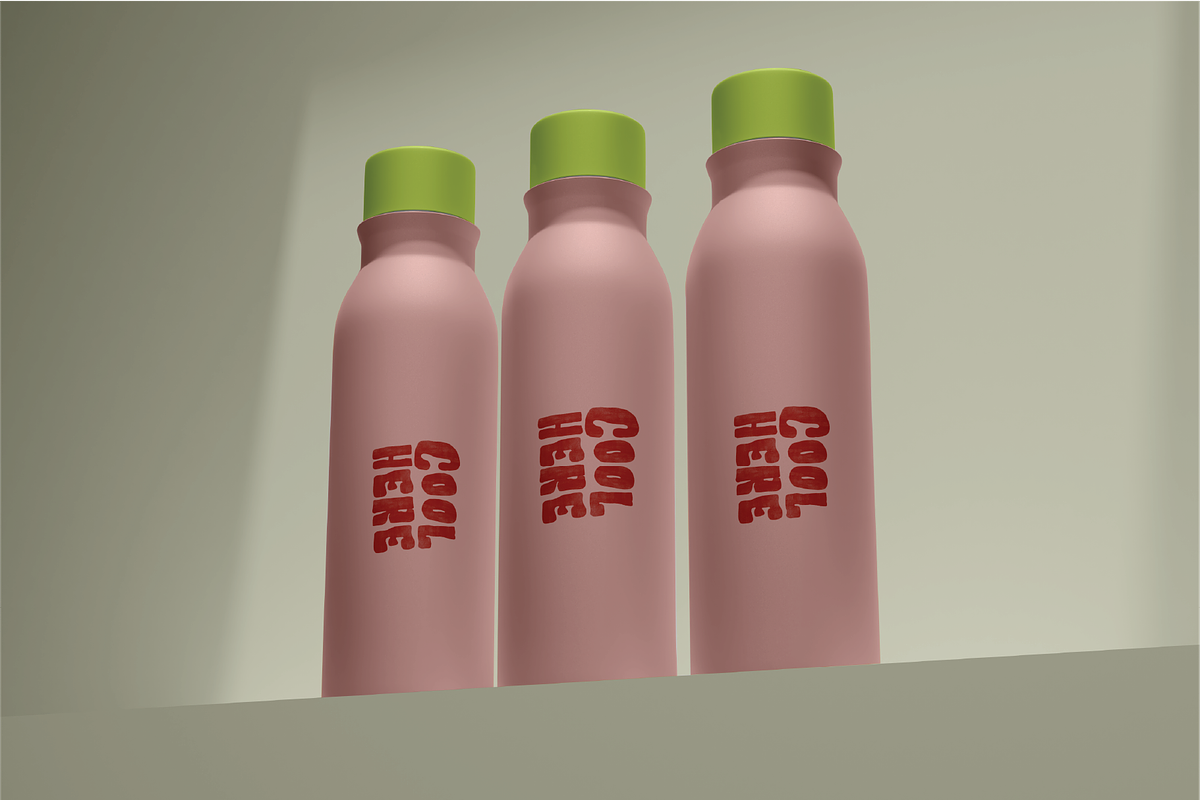 Water Bottle Mockup,, a Merchandise Mockup by Dudukbersama (Photo 3 of 4)