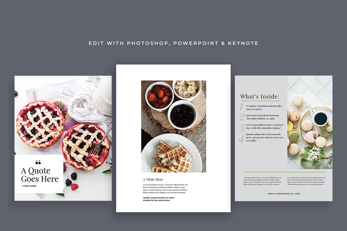 The Cook: E-Book Template, a Magazine Template by SheMadeStudio (Photo 4 of 5)