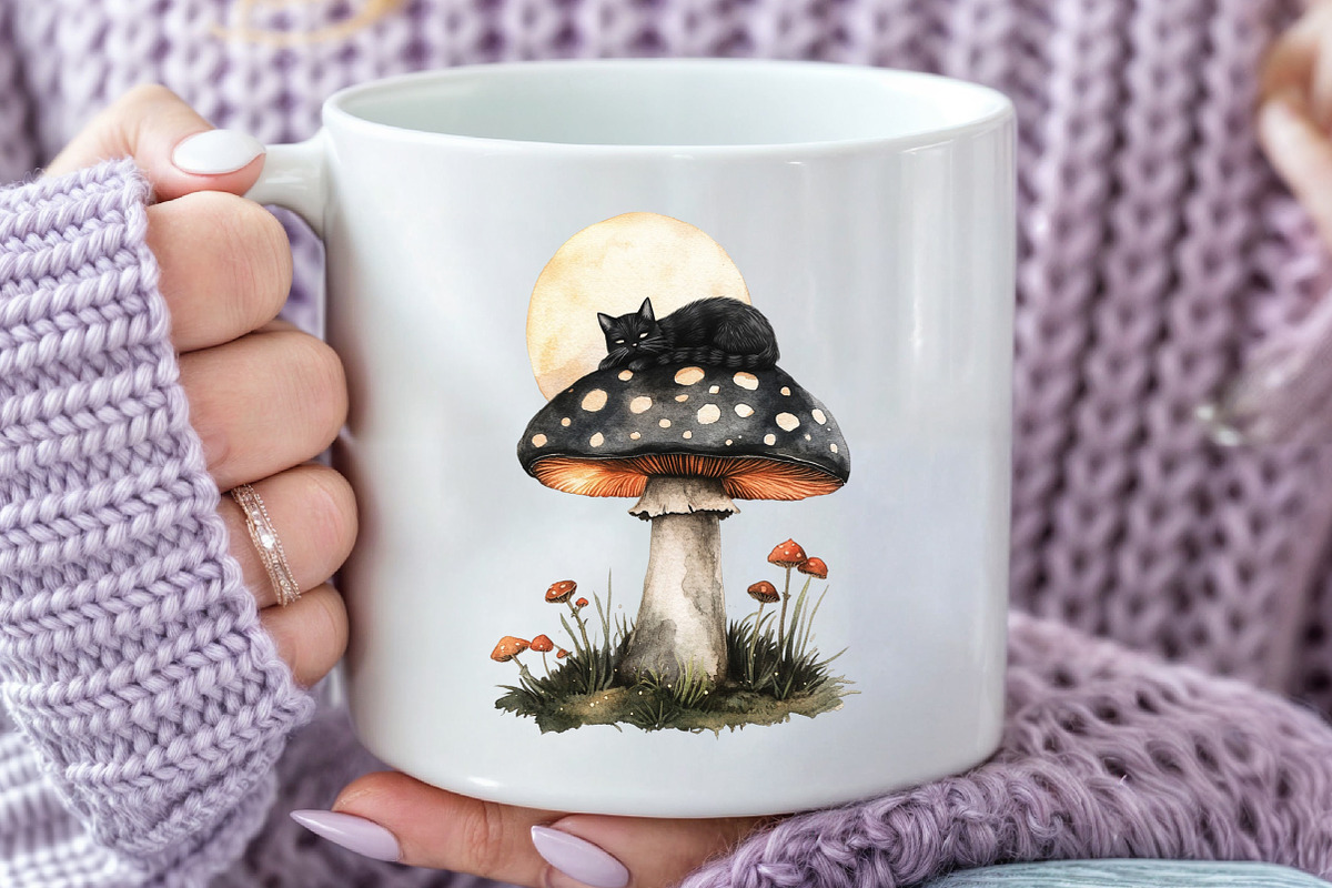 Magic Mushroom Halloween Clipart, a Seasonal Illustration by Rose Art (Photo 6 of 7)