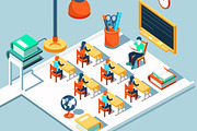 Classroom concept with teacher, an Education Illustration by Yayasya (Thumbnail 2 of 3)