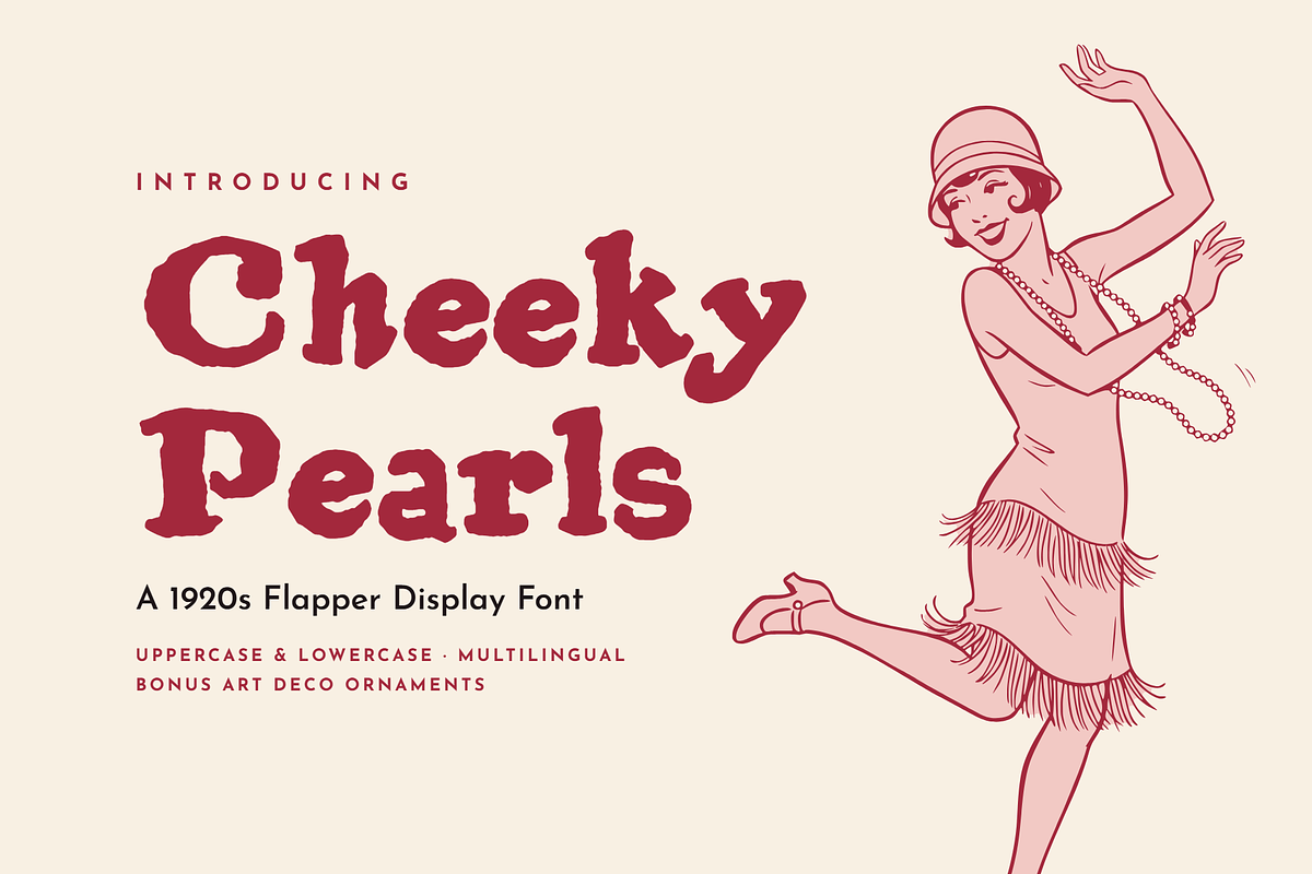 Cheeky Pearls | Flapper Slab Serif, a Slab Serif Font by Lauren Hodges (Photo 1 of 12)