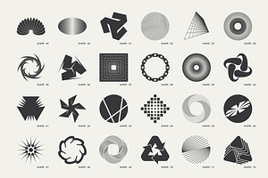 120 Abstract Geometric Shapes. Part1