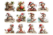 Summer Christmas Clipart, an Illustration by Nicolle's Colorful Art (Thumbnail 2 of 7)