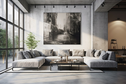 Interior of modern living room with, a Photo by Iftikhar Alam