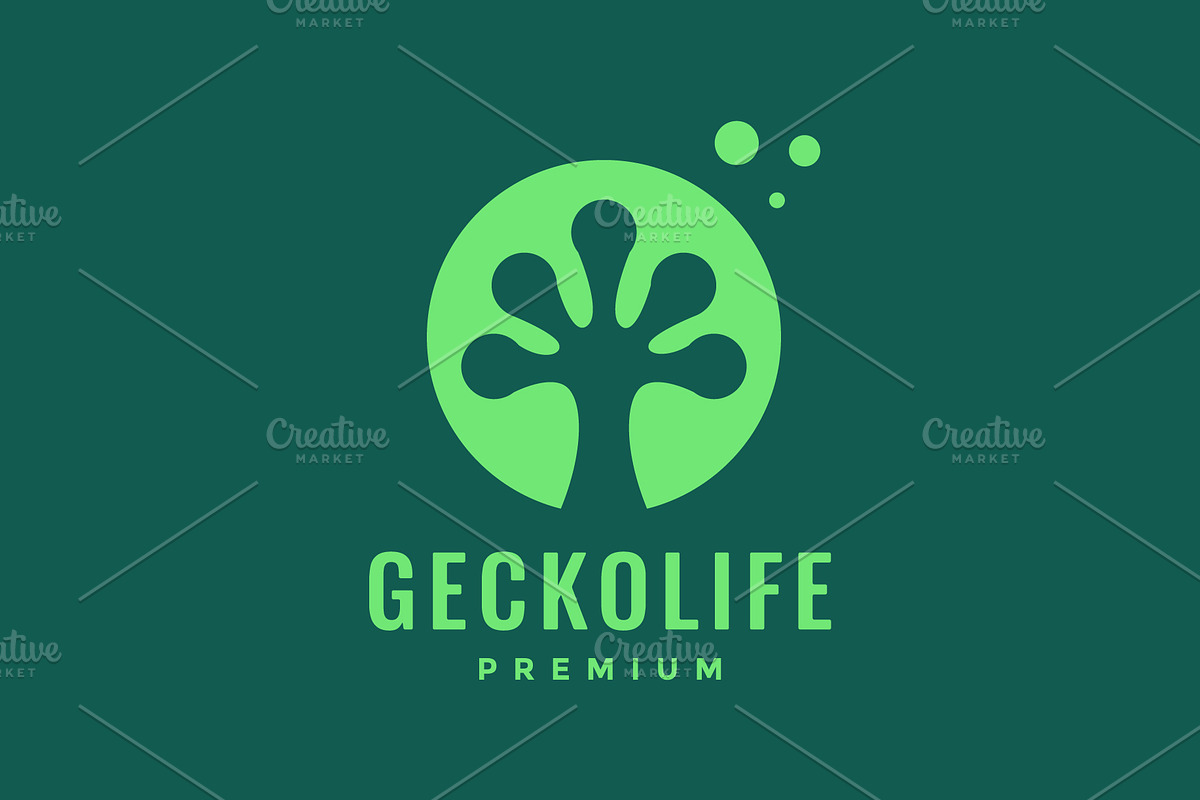 gecko food paw modern logo, a Branding & Logo Template by devastd