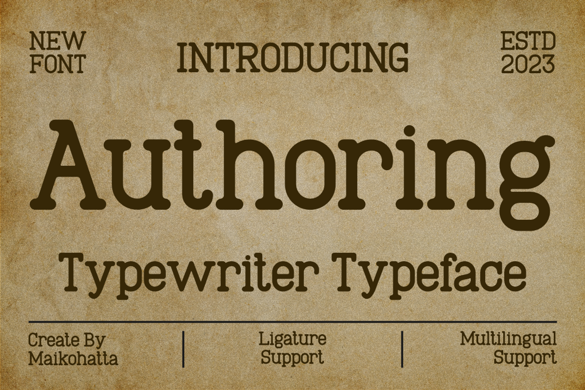 Authoring - Typewriter Typeface, a Handwritten Font by MaikoHatta (Photo 1 of 7)