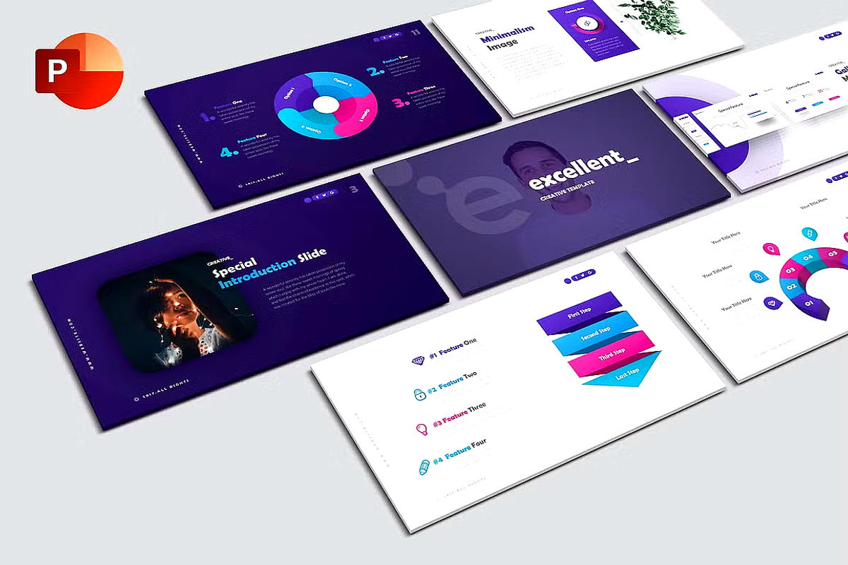 Xcellent Powerpoint Template, a Presentation Template by PaperMoon (Photo 1 of 6)