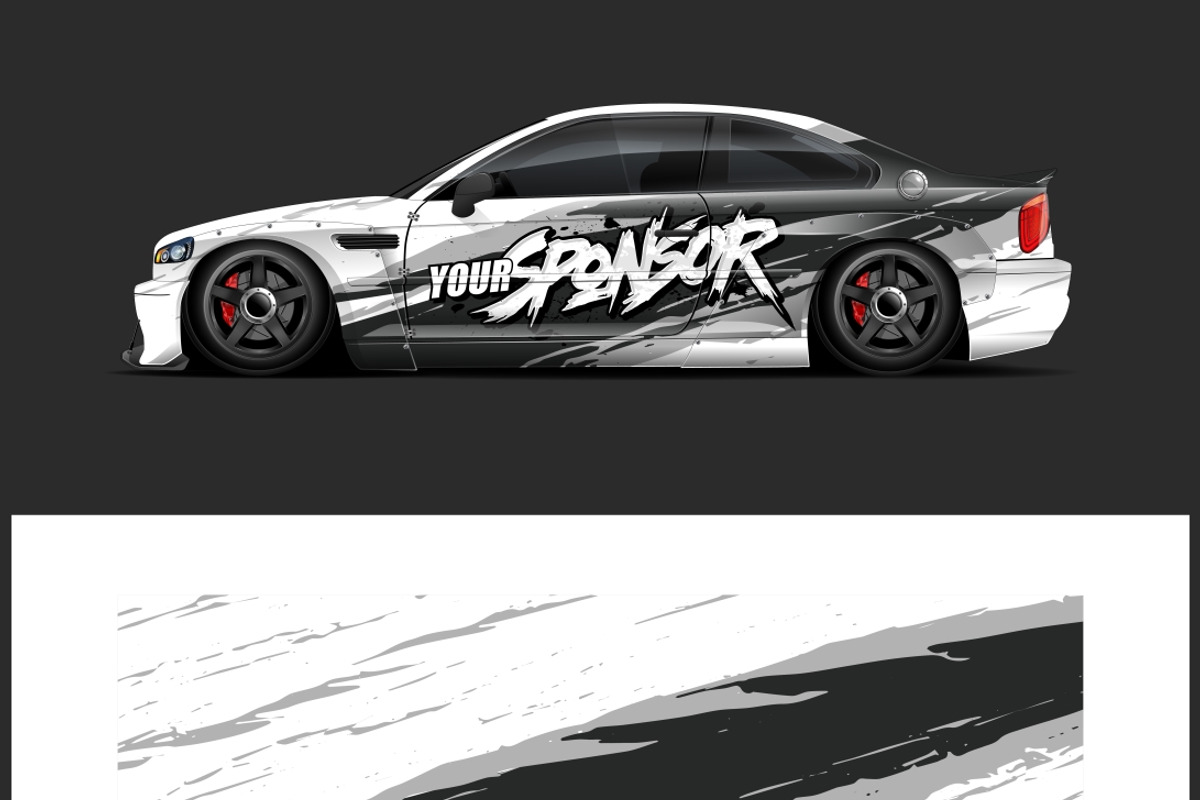 Car wrap vector graphic  for racing, a Texture Illustration by CarWrap design (Photo 2 of 3)