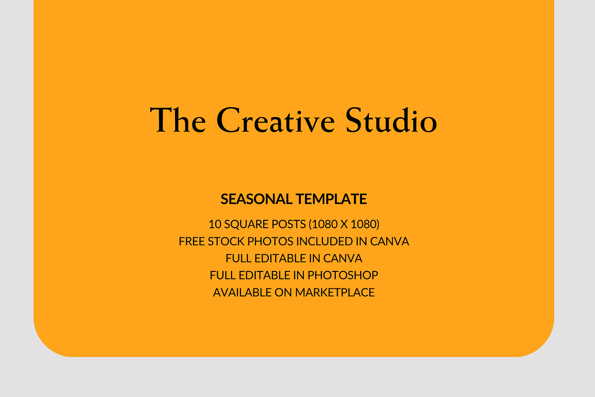 Black Orange Canva Template, a Social Media Template by Moodwave Studio (Photo 2 of 10)