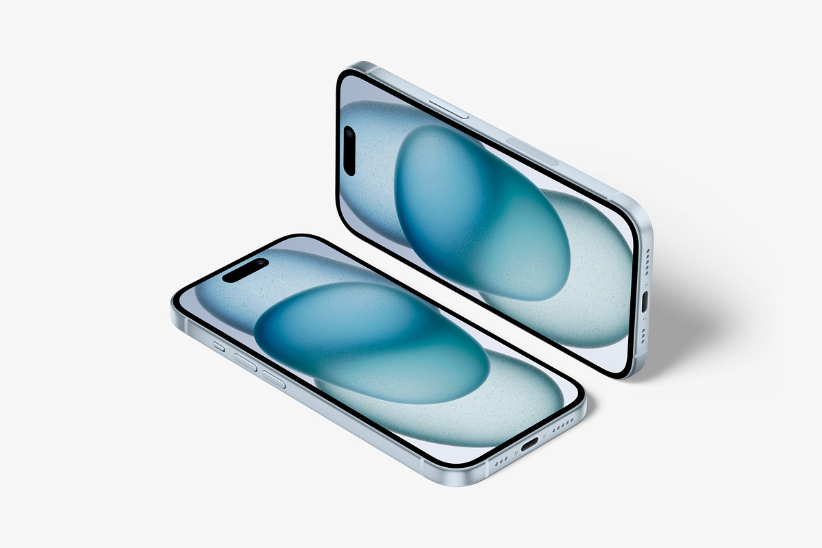 iPhone 15 Mockups, an iPhone Mockup by ls.graphics (Photo 9 of 11)