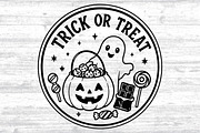 Trick Or Treat SVG Halloween Round, an Object Graphic by Layerology (Thumbnail 2 of 3)