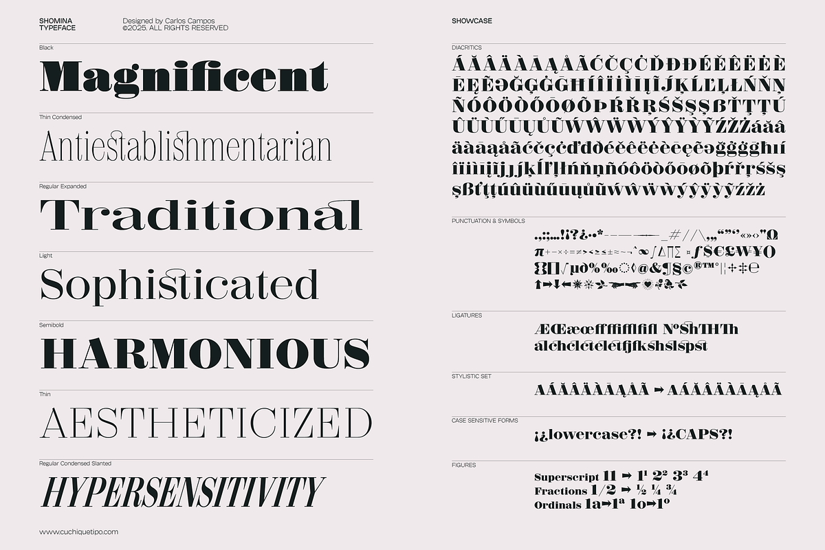 Shomina Font, a Serif Font by Cuchi, qué Tipo! Foundry (Photo 4 of 21)