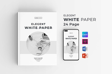 White Paper | MS Word & Canva, a Brochure Template by obayes