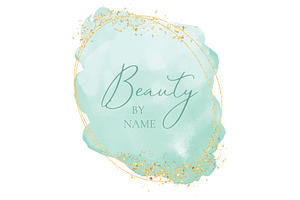 beauty themed watercolour logo