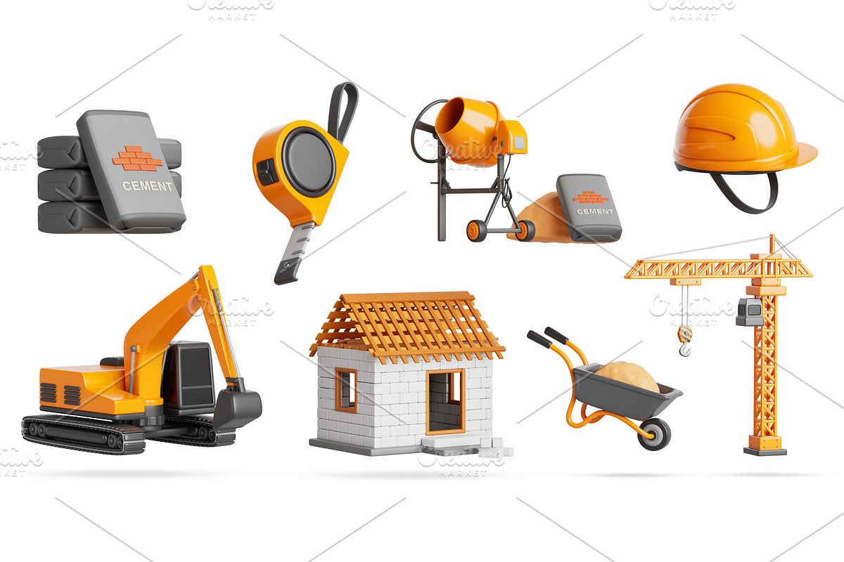 House construction site design, an Architecture 3D Model by Marozhkastudio