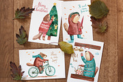 Watercolor animal. Mr. Beaver., an Animal Illustration by katyabuslaeva (Thumbnail 2 of 6)