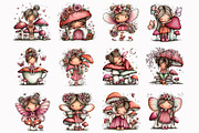 Cute Mushroom Fairy Clipart, a Seasonal Illustration by Design Market (Thumbnail 3 of 3)