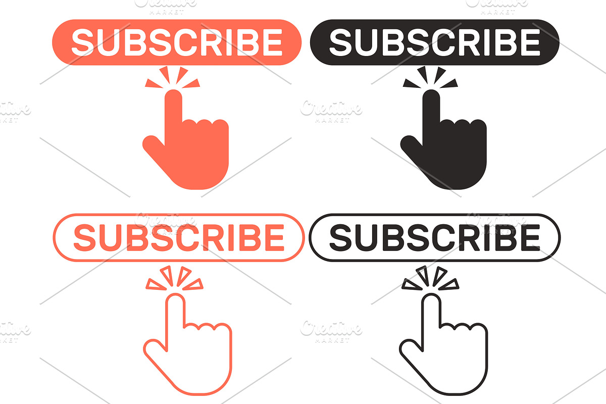 Icon inviting you subscribe to, an Object Illustration by Vectorbuum