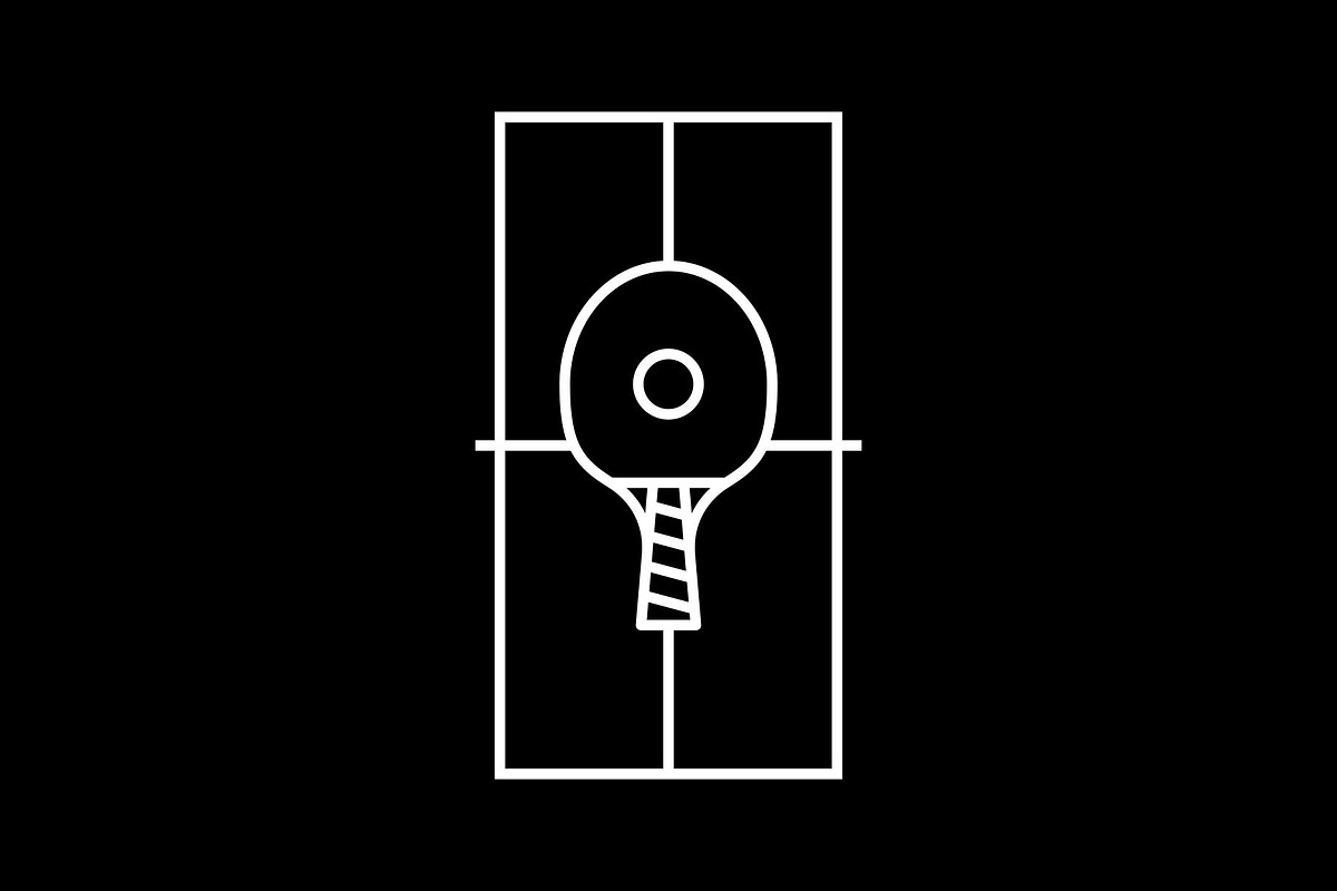 Tennis Court and Racket Lineart, a Sport Illustration by Buqancreative (Photo 3 of 4)