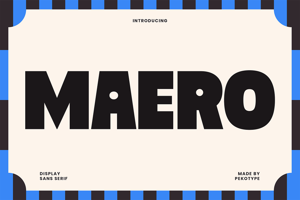 Maero - Bold Sans Serif Logo Font, a Sans Serif Font by Pekotype (Photo 1 of 15)