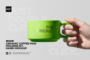 Ceramic Coffee Mug in Hand Mockup, a Cups & Container Mockup by Toasin Studio (Thumbnail 1 of 4)