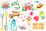 Watercolor Garden. Illustrations set, a Seasonal Illustration by iri-illustration (Thumbnail 4 of 8)