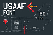 USAAF Air Force Font, a Sans Serif Font by theungsys (Thumbnail 1 of 3)