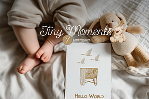 Tiny Moments – Baby Card Mockups, a Mockup by NikiArts