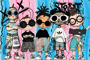 Street Style Squad: A funky clipart, a Person Illustration by NiiiNArt (Thumbnail 5 of 6)