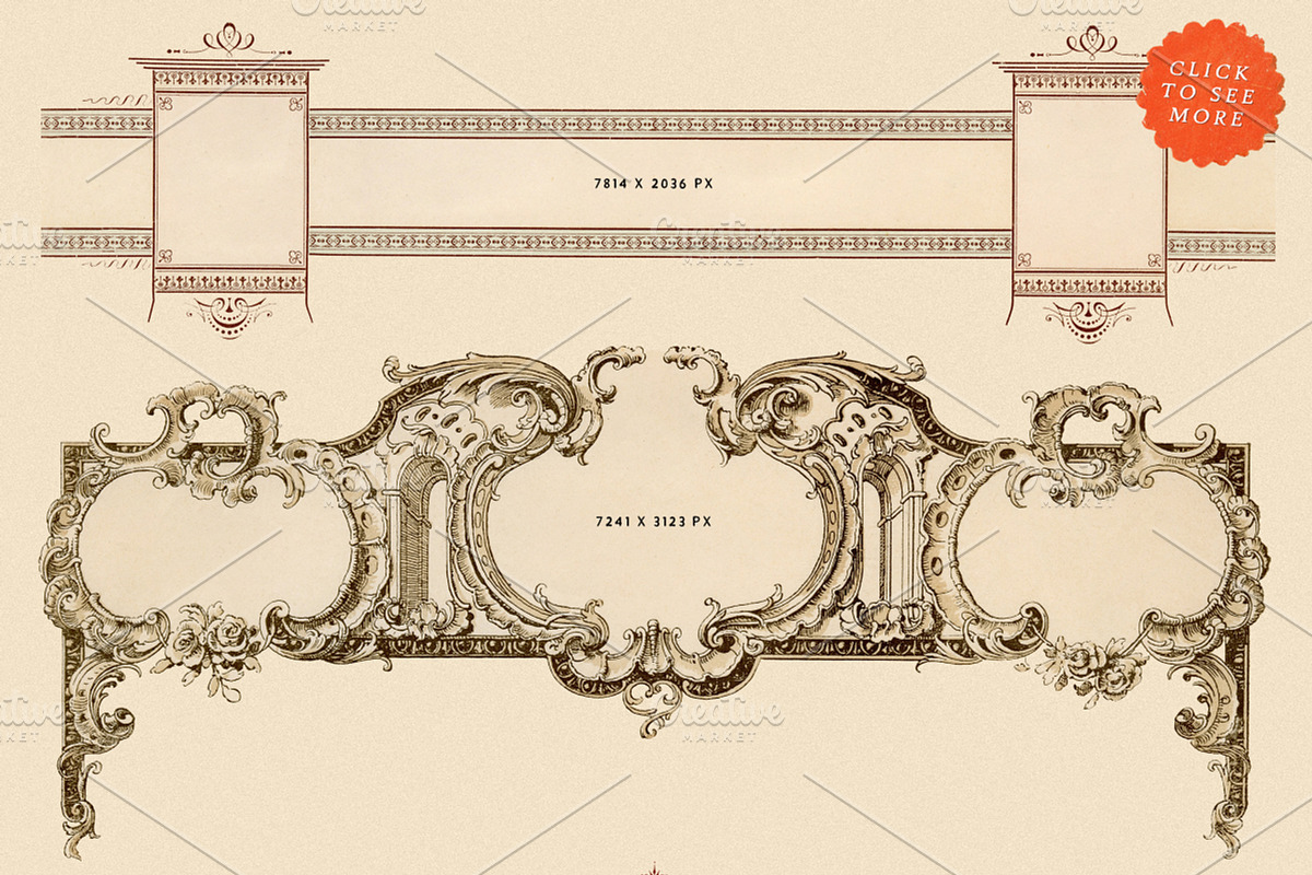 66 Vintage Frames and Borders, a Background Graphic by Century Library (Photo 5 of 12)
