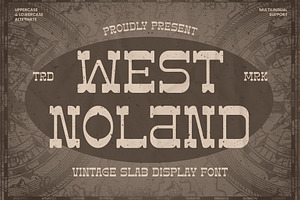 West Noland - Vintage Slab Font, a Slab Serif Font by AQR Studio