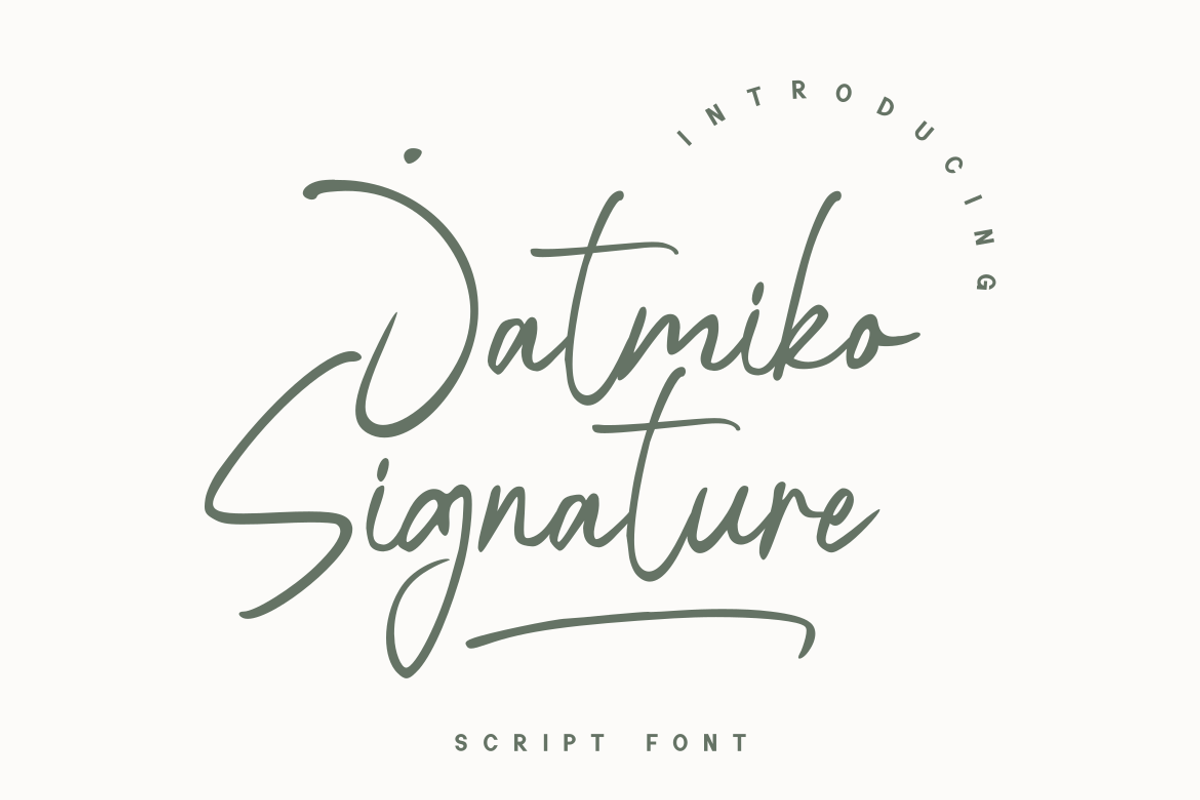 Jatmiko Signature - Script Font, a Script Font by GFRcreative (Photo 1 of 7)