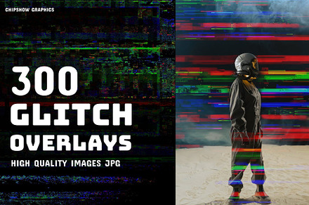 300 Glitch Overlays JPG
